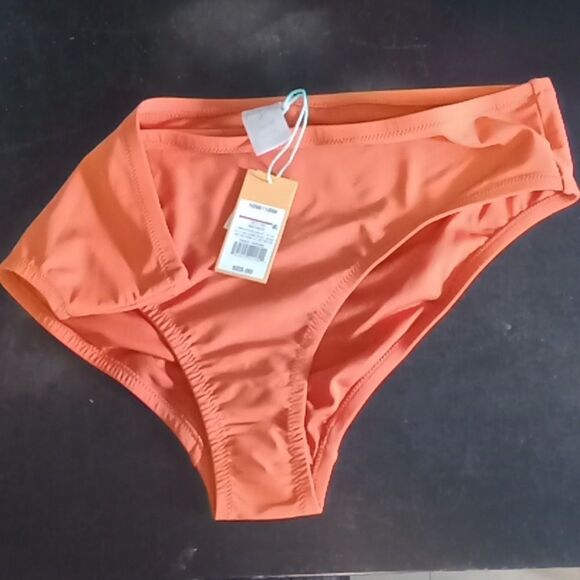 Women's Swimsuit Bikini Bottom Plus Sz 16W/18W 1X Kona Sol Rust Orange - Picture 1 of 6